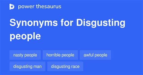 words for disgusting people.